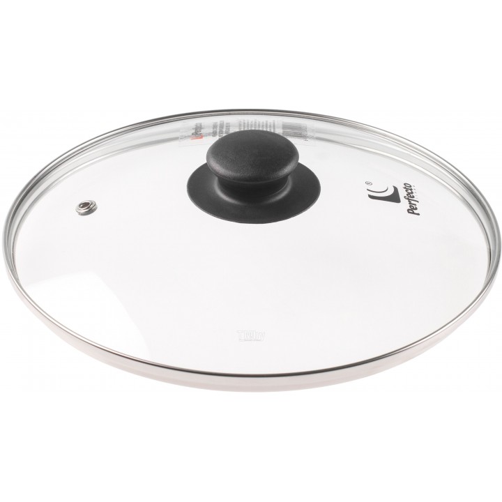 Крышка стеклянная 280mm с металлическим ободом, круглая PERFECTO LINEA art 25-028020