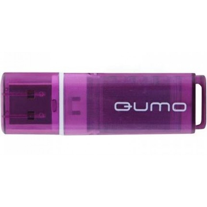 Накопитель QUMO 64GB USB 2.0 Optiva 01 Violet, цвет корпуса  фиолетовый (QM64GUD-OP1-violet) оранжевая картонная упаковка