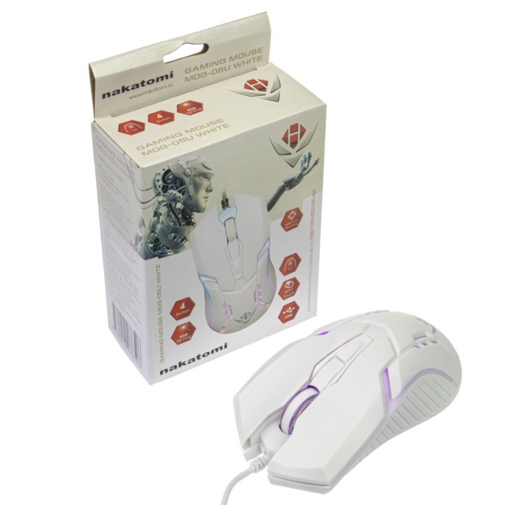 Мышь MOG-05U WHITE Nakatomi Gaming