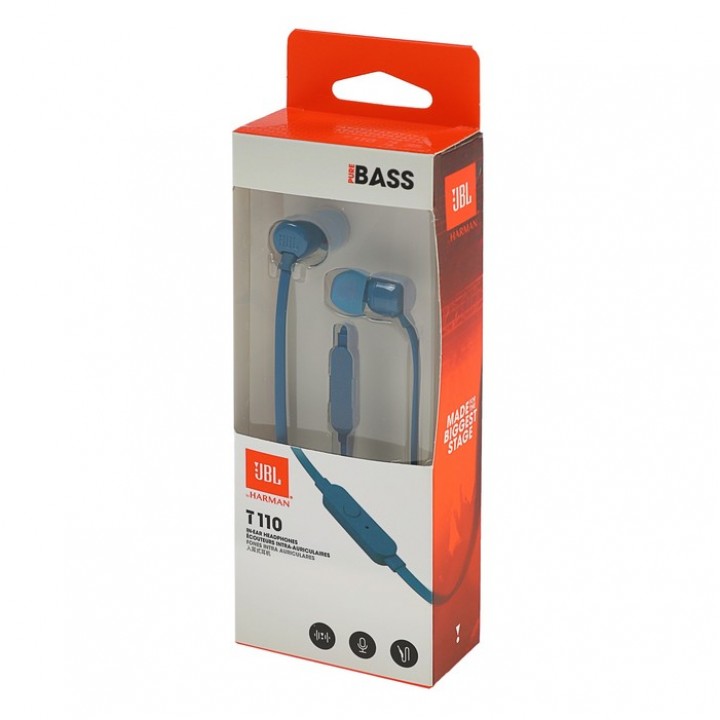 Наушники JBL Т110BT BLU, синий