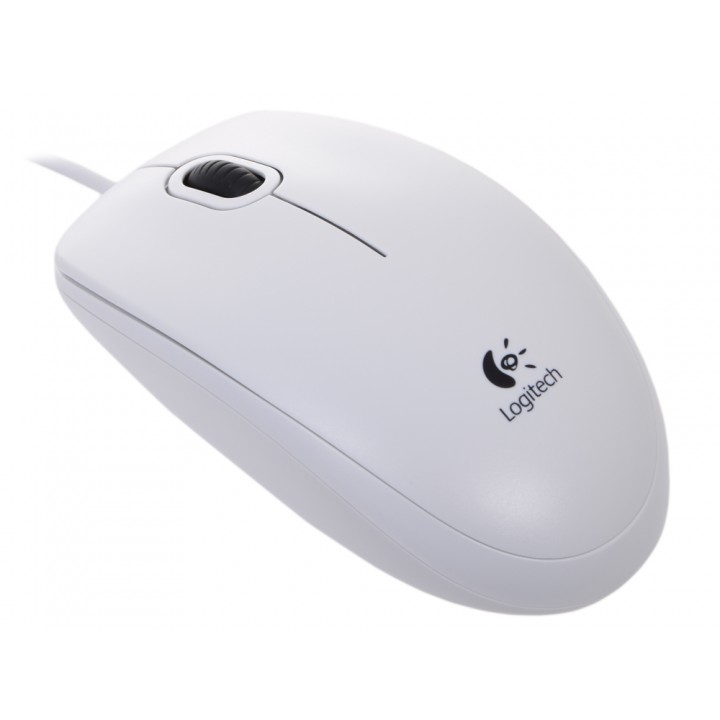 Мышь LOGITECH B100 Optical Mouse USB 800dpi White